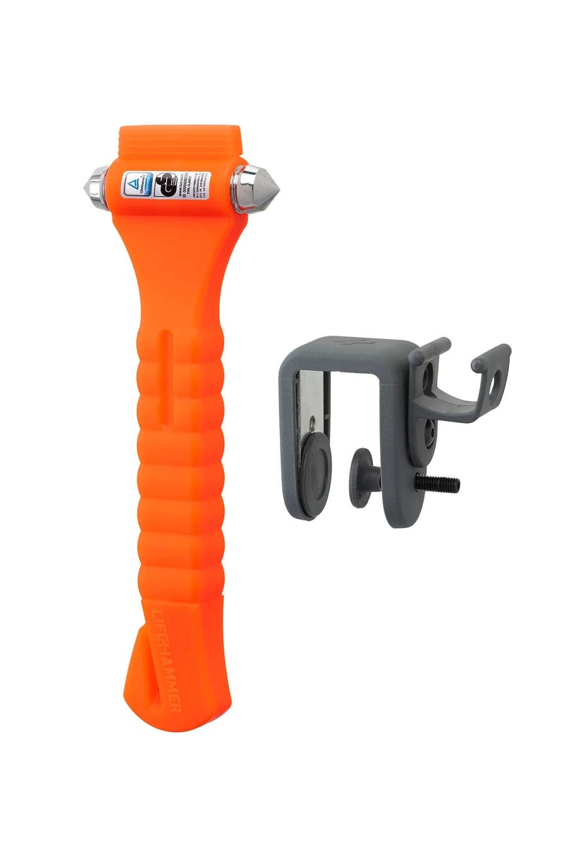 Lifehammer Brand Safety Hammer, the Original Emergency Escape and Rescue Tool with Seatbelt Cutter, Made in the Netherlands, Glow Orange - Image 3
